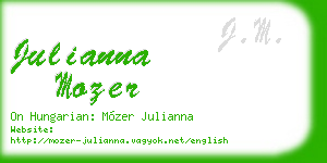 julianna mozer business card
